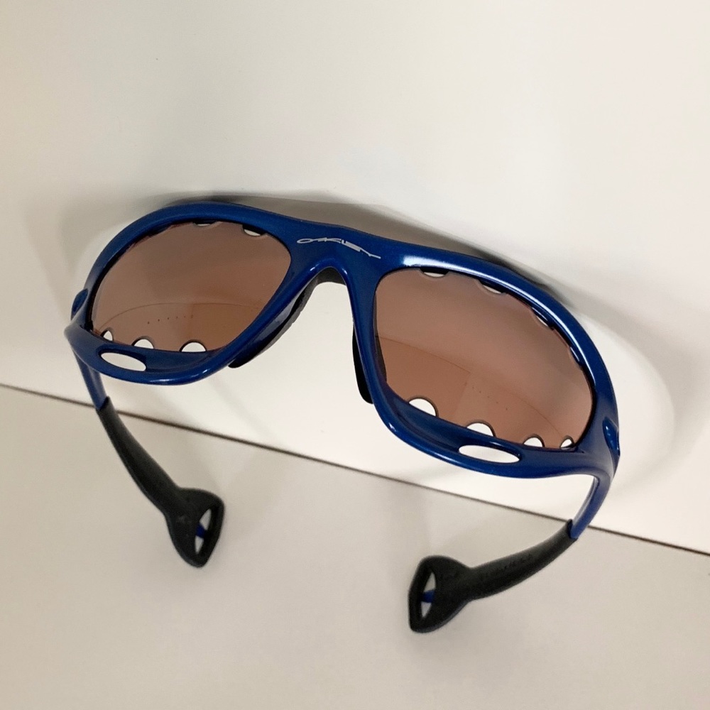Vintage Oakley OG Pro racing jacket sunglasses in blue - Picture 16 of 16